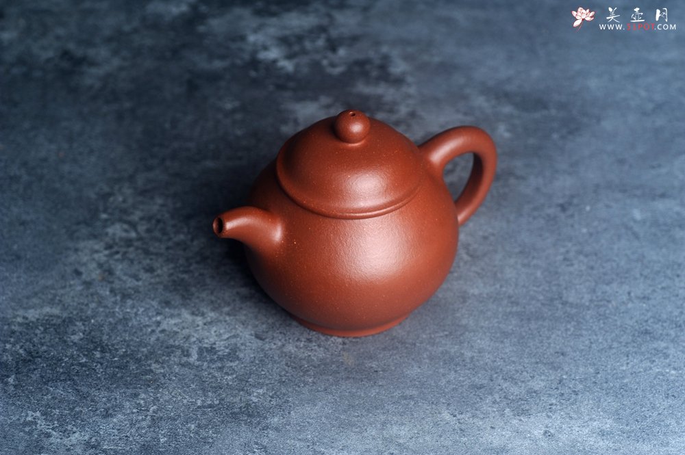 紫砂壶图片：美壶特惠 全手工优质红降坡泥刹凹成型单片拍打潘壶 - 宜兴紫砂壶网
