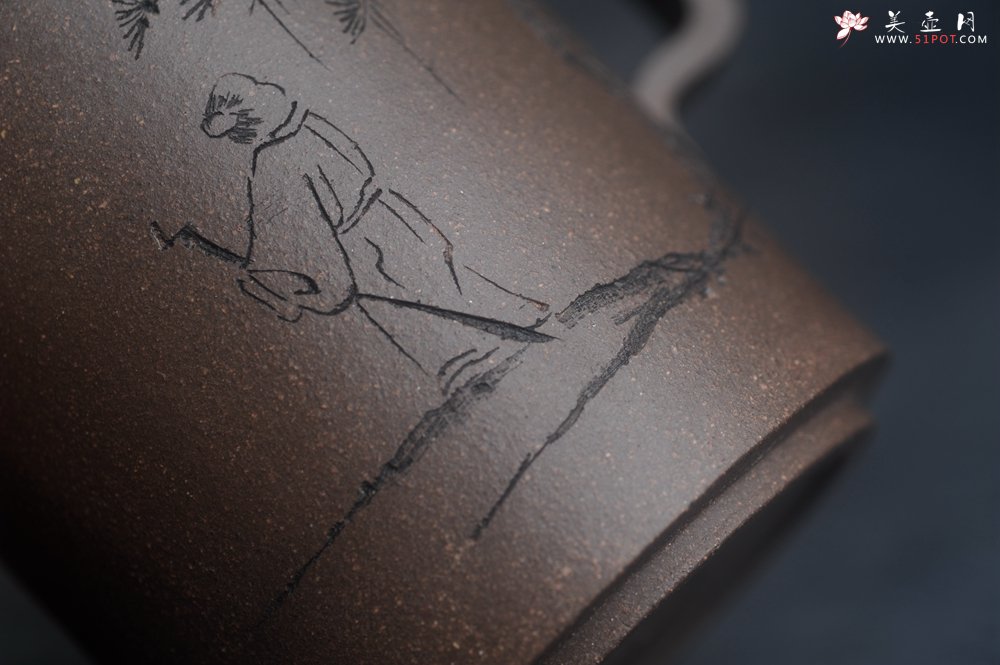 紫砂壶图片：美壶特惠 蠡墅大水潭深井老天青泥 精致圆础壶 装饰文雅 茶人醉爱 - 宜兴紫砂壶网