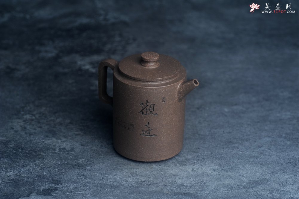 紫砂壶图片：美壶特惠 蠡墅大水潭深井老天青泥 精致圆础壶 装饰文雅 茶人醉爱 - 宜兴紫砂壶网