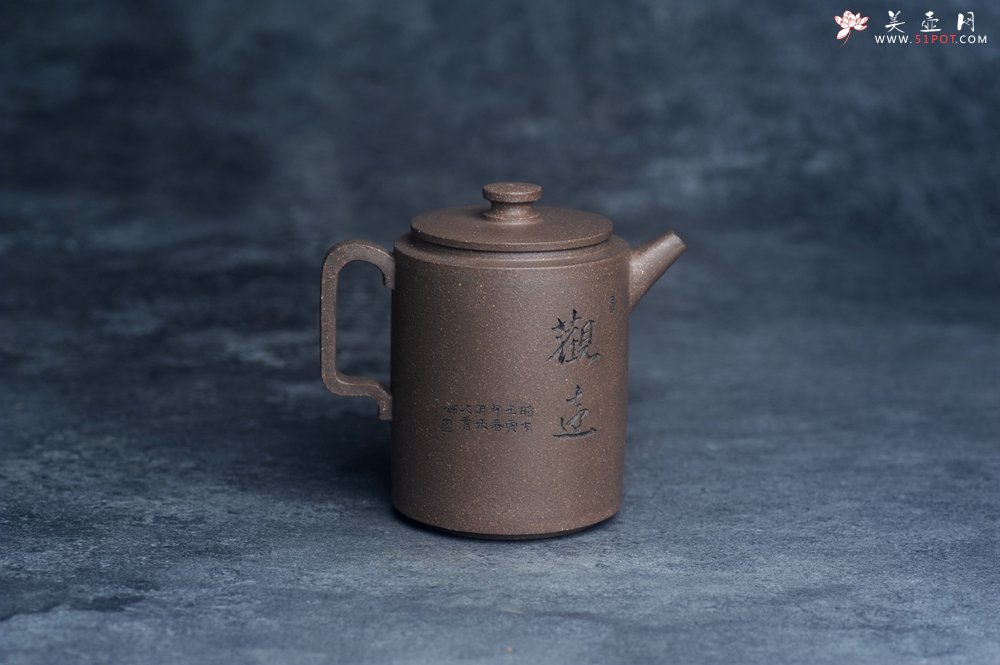 紫砂壶图片：美壶特惠 蠡墅大水潭深井老天青泥 精致圆础壶 装饰文雅 茶人醉爱 - 宜兴紫砂壶网