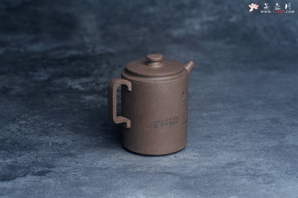 紫砂壶图片：美壶特惠 蠡墅大水潭深井老天青泥 精致圆础壶 装饰文雅 茶人醉爱 - 宜兴紫砂壶网