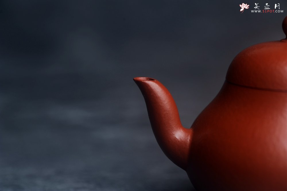 紫砂壶图片：美壶特惠紫砂壶摹古孟臣款朱泥小潘梨壶 工夫小品中式茶具 - 宜兴紫砂壶网