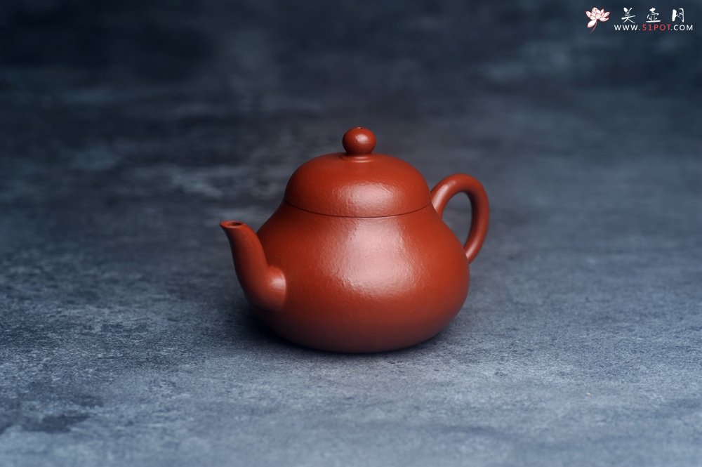 紫砂壶图片：美壶特惠紫砂壶摹古孟臣款朱泥小潘梨壶 工夫小品中式茶具 - 宜兴紫砂壶网