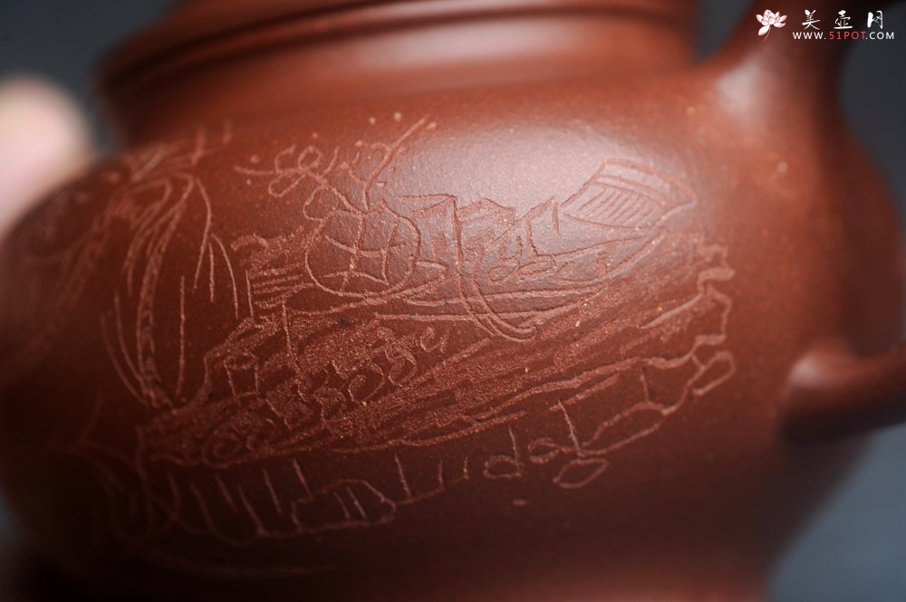 紫砂壶图片：美壶网紫砂壶特惠优质底槽青掇只壶 中式茶具 装饰文雅 茶人醉爱210cc - 宜兴紫砂壶网