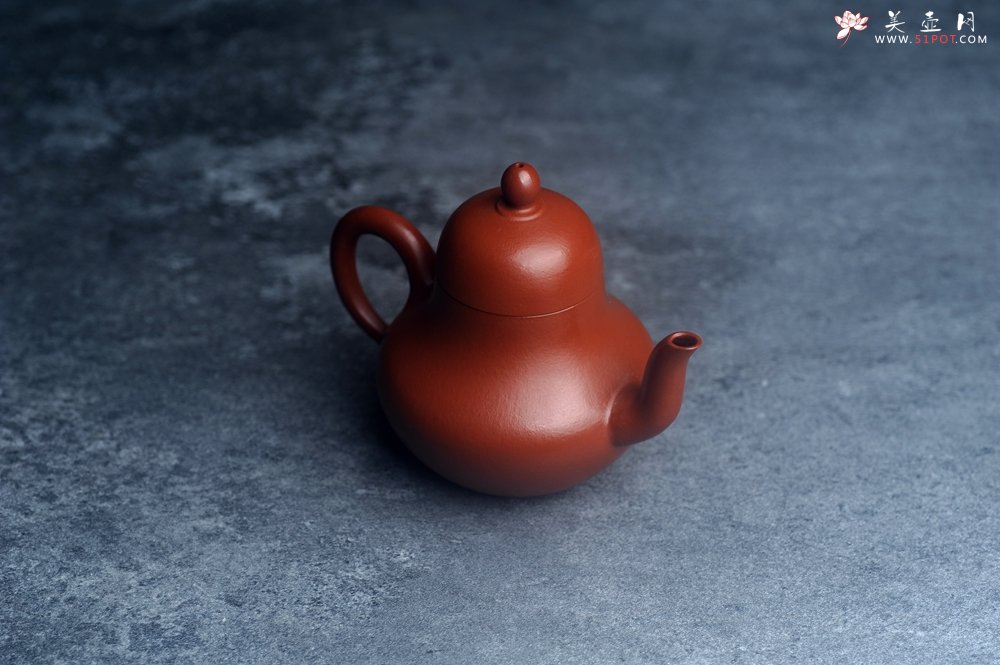紫砂壶图片：美壶特惠紫砂壶摹古孟臣款朱泥小思亭茶壶 工夫小品中式茶具100cc - 宜兴紫砂壶网