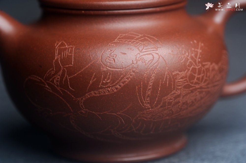 紫砂壶图片：美壶网紫砂壶特惠优质底槽青掇只壶 中式茶具 装饰文雅 茶人醉爱210cc - 宜兴紫砂壶网