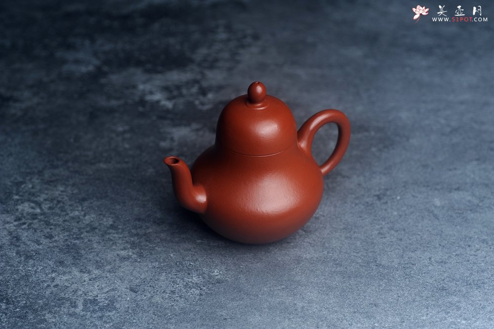 紫砂壶图片：美壶特惠紫砂壶摹古孟臣款朱泥小思亭茶壶 工夫小品中式茶具100cc - 宜兴紫砂壶网