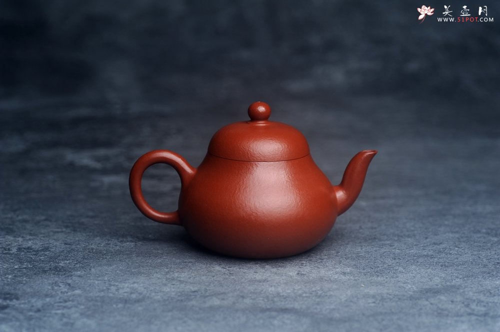 紫砂壶图片：美壶特惠紫砂壶摹古孟臣款朱泥小潘梨壶 工夫小品中式茶具 - 宜兴紫砂壶网