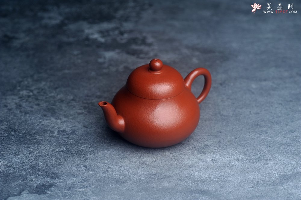 紫砂壶图片：美壶特惠紫砂壶摹古孟臣款朱泥小潘梨壶 工夫小品中式茶具 - 宜兴紫砂壶网