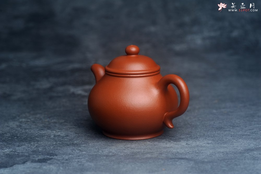 紫砂壶图片：油润黄龙山朱泥 全手工潘壶 做工特好 - 宜兴紫砂壶网