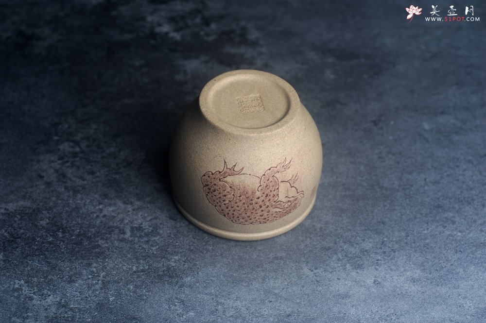 紫砂壶图片：美杯特惠 优质老段泥主人杯 金蟾杯 招财杯 - 宜兴紫砂壶网