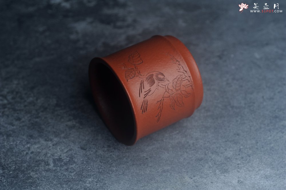 紫砂壶图片：美杯特惠 优质朱泥精致清趣杯 主人杯 装饰文雅 - 宜兴紫砂壶网