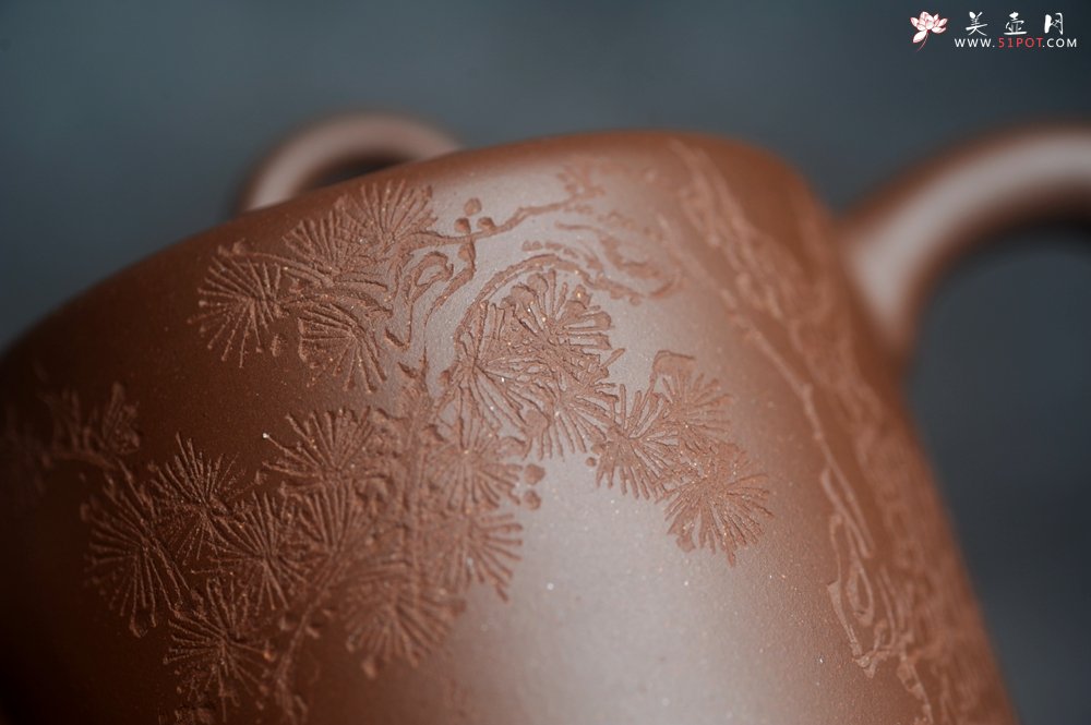 紫砂壶图片：美壶特惠 潜力股王静然 优质文革紫泥双圈壶 君子风 装饰文雅 - 宜兴紫砂壶网