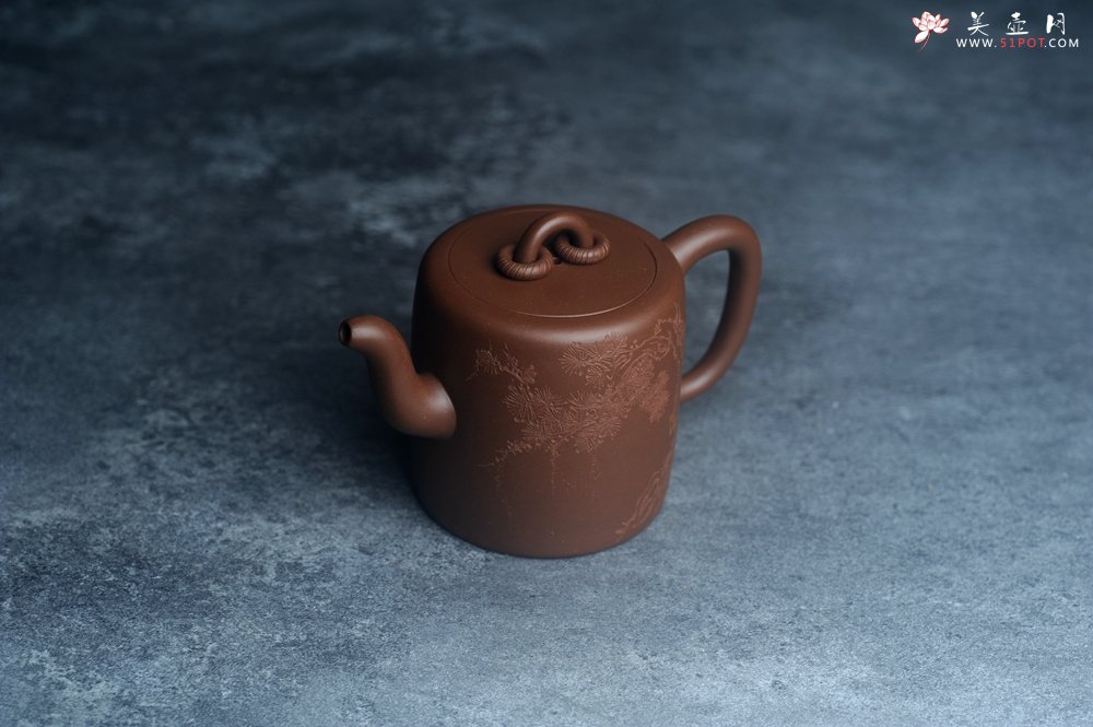 紫砂壶图片：美壶特惠 潜力股王静然 优质文革紫泥双圈壶 君子风 装饰文雅 - 宜兴紫砂壶网