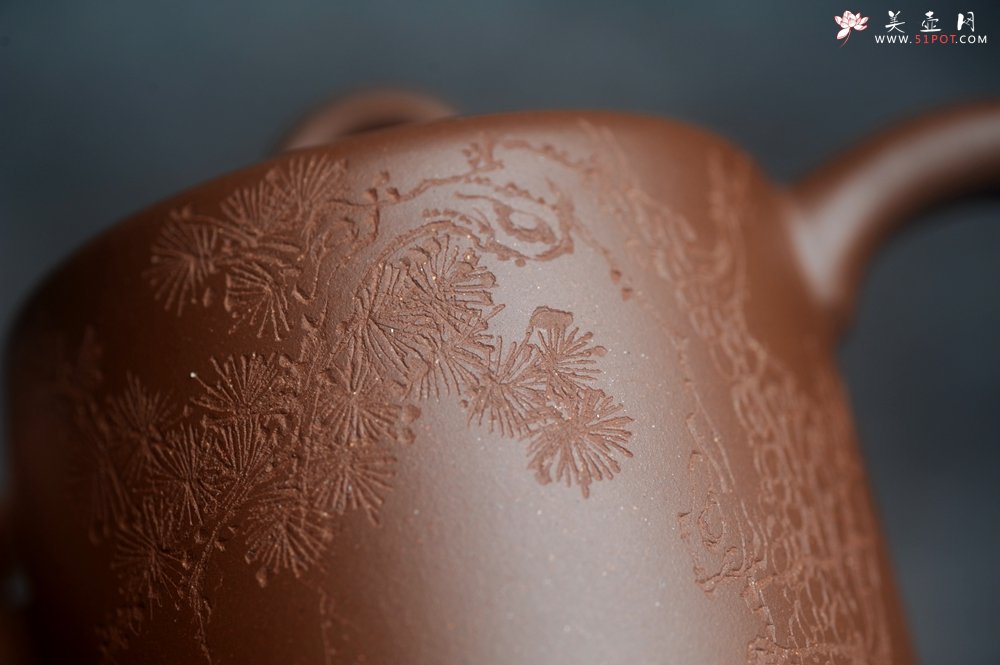 紫砂壶图片：美壶特惠 潜力股王静然 优质文革紫泥双圈壶 君子风 装饰文雅 - 宜兴紫砂壶网