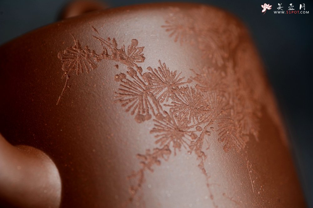 紫砂壶图片：美壶特惠 潜力股王静然 优质文革紫泥双圈壶 君子风 装饰文雅 - 宜兴紫砂壶网