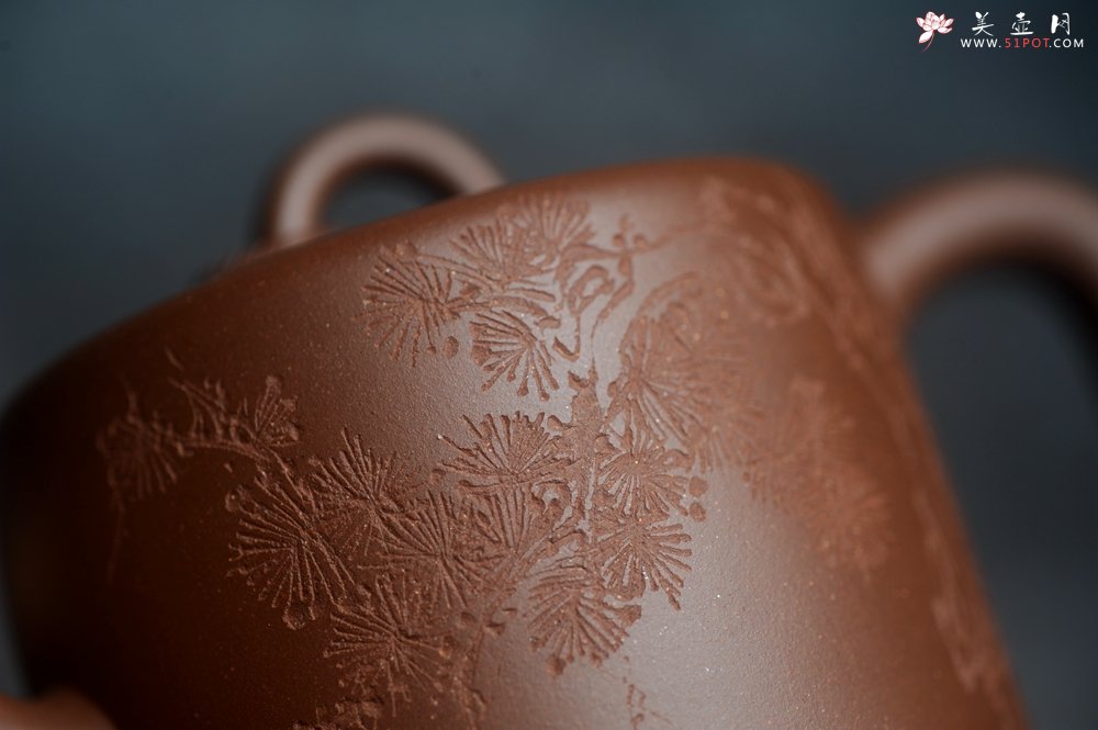 紫砂壶图片：美壶特惠 潜力股王静然 优质文革紫泥双圈壶 君子风 装饰文雅 - 宜兴紫砂壶网