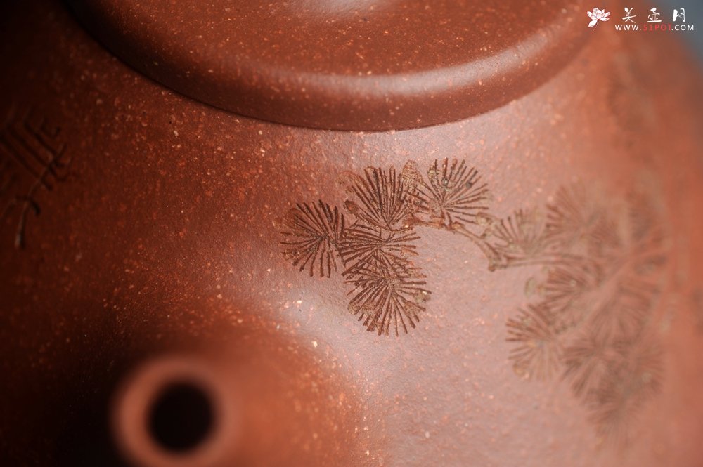 紫砂壶图片：潜力股周小培全手工降坡泥子冶石瓢 范小君徒杨志超装饰岁寒三友 特文气 - 宜兴紫砂壶网