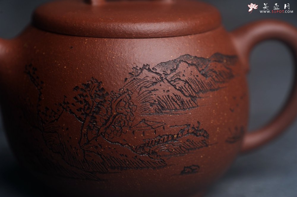 紫砂壶图片：美壶特惠 精致特好降坡泥桥钮巨轮壶 茶人醉爱 - 宜兴紫砂壶网