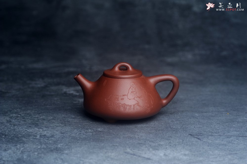 紫砂壶图片：特好底曹青 全手工小子冶石瓢 品一壶香茗做半日神仙 装饰特文气 期待与亲结缘 - 宜兴紫砂壶网