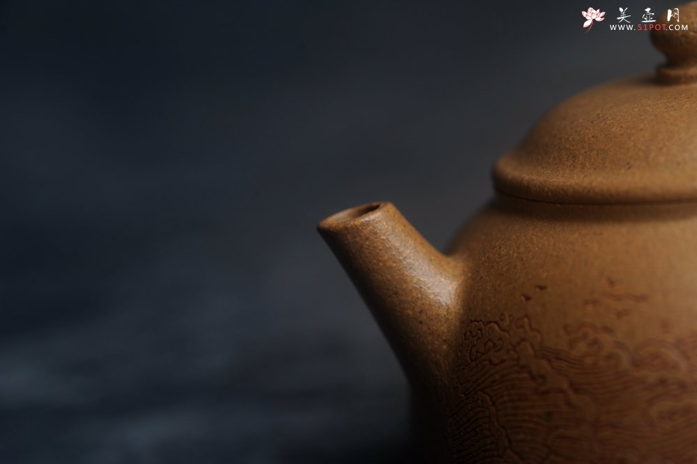 紫砂壶图片：美壶特惠 特好五彩段泥小美壶 装饰文雅 海纳百川 - 宜兴紫砂壶网