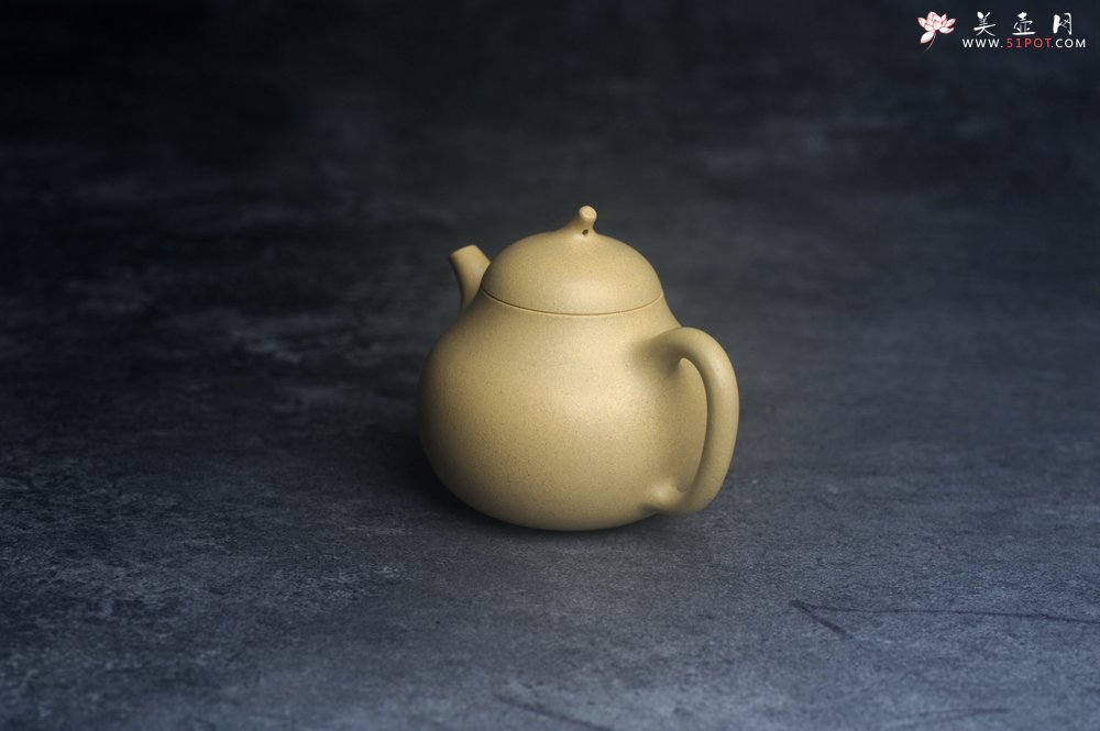 紫砂壶图片：美壶特惠 精致本山绿泥茄瓜壶 茶人醉爱 - 宜兴紫砂壶网