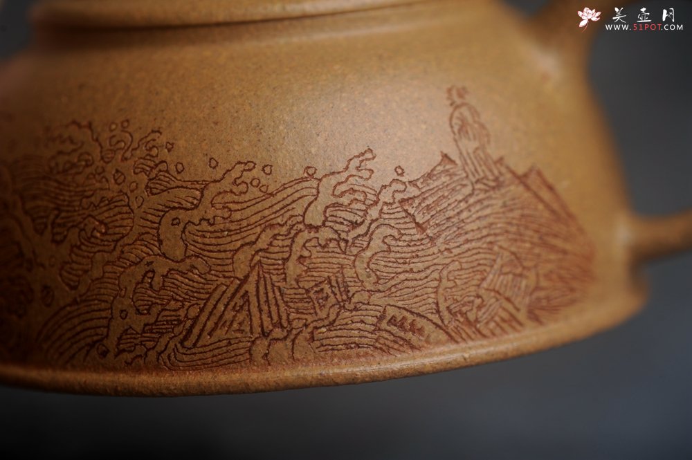 紫砂壶图片：美壶特惠 特好五彩段泥小美壶 装饰文雅 海纳百川 - 宜兴紫砂壶网