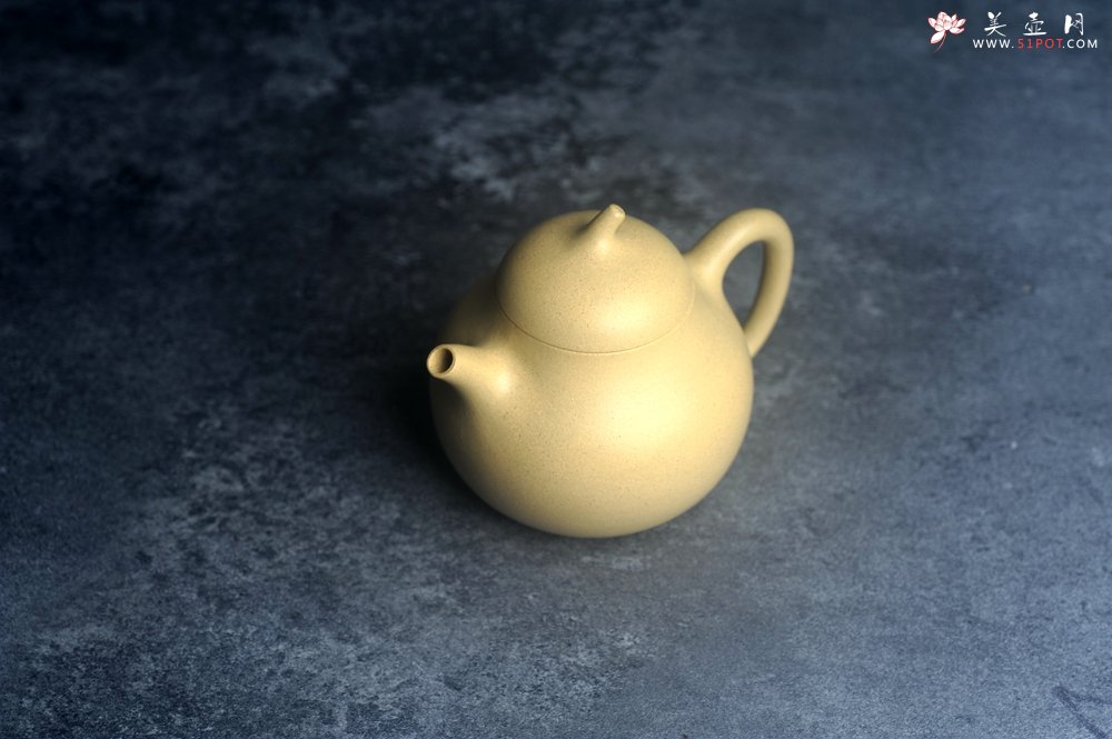 紫砂壶图片：美壶特惠 精致本山绿泥茄瓜壶 茶人醉爱 - 宜兴紫砂壶网