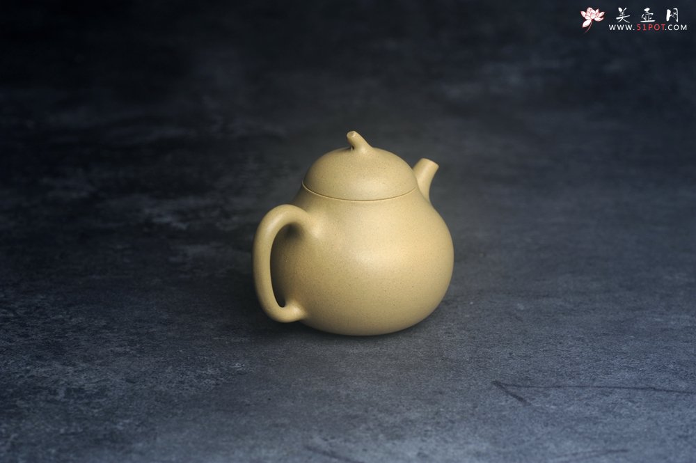 紫砂壶图片：美壶特惠 精致本山绿泥茄瓜壶 茶人醉爱 - 宜兴紫砂壶网