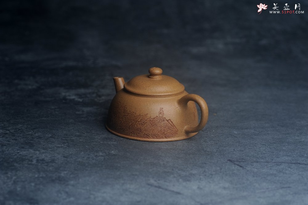 紫砂壶图片：美壶特惠 特好五彩段泥小美壶 装饰文雅 海纳百川 - 宜兴紫砂壶网