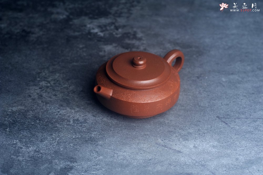 紫砂壶图片：美壶特惠 精致特好降坡泥周盘壶 装饰文雅 特文气 - 宜兴紫砂壶网
