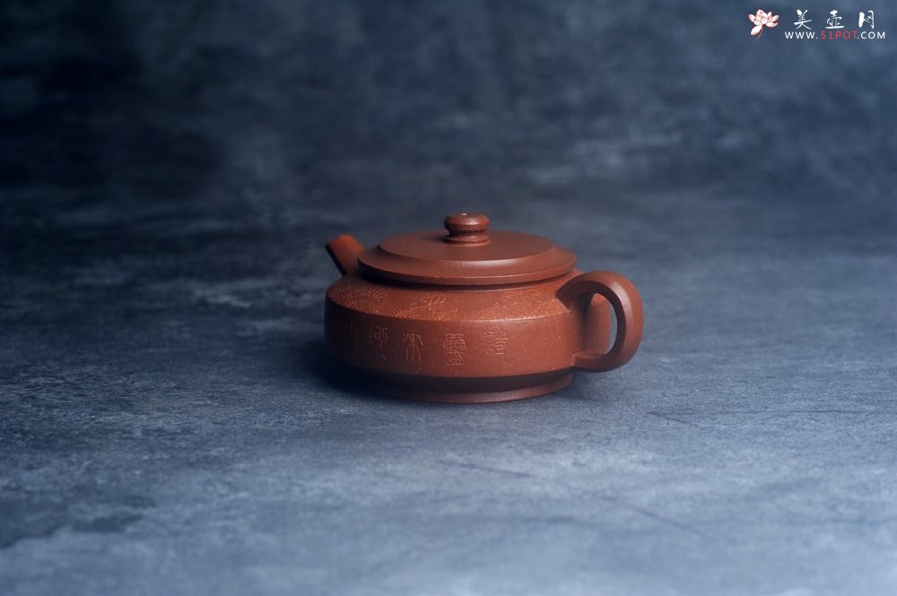 紫砂壶图片：美壶特惠 精致特好降坡泥周盘壶 装饰文雅 特文气 - 宜兴紫砂壶网