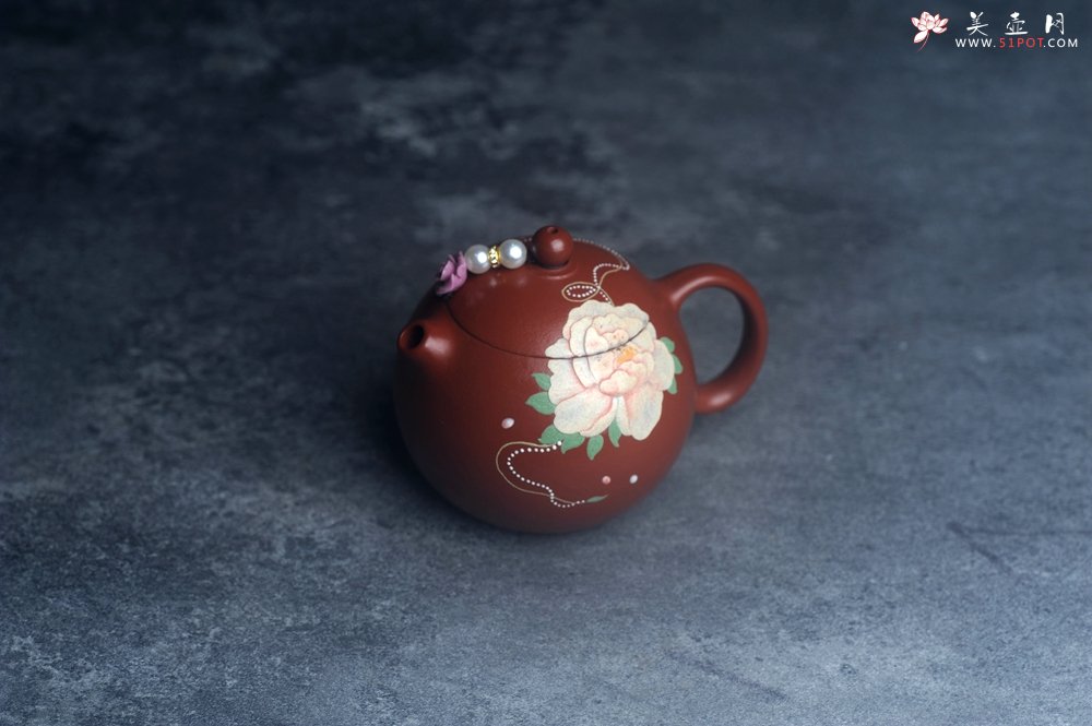 紫砂壶图片：美壶特惠 优质朱泥牡丹西施 茶人醉爱 - 宜兴紫砂壶网