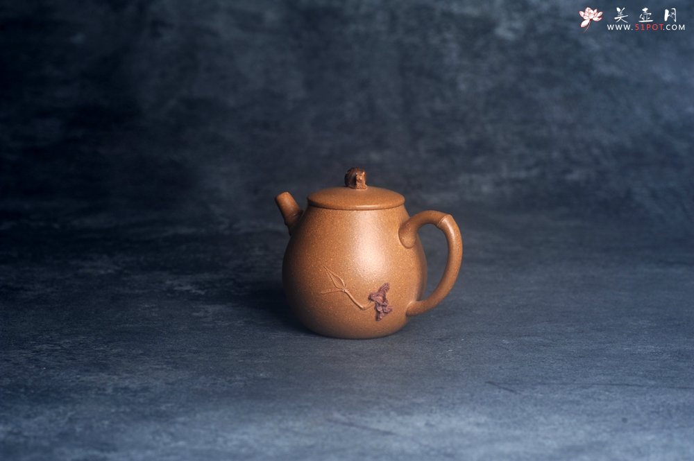 紫砂壶图片：美壶特惠 特好老段泥蜗牛居竹壶 茶人醉爱 - 宜兴紫砂壶网
