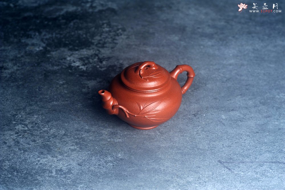 紫砂壶图片：美壶特惠 特好老朱泥竹报春壶 茶人醉爱 - 宜兴紫砂壶网