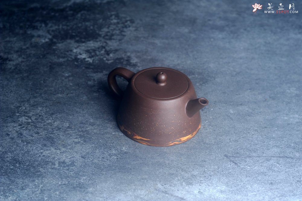 紫砂壶图片：美壶特惠 特好紫泥绞泥柱础壶 茶人醉爱 - 宜兴紫砂壶网