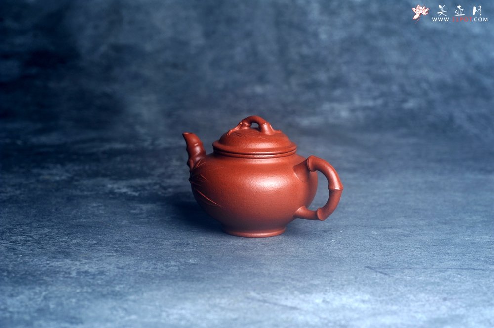 紫砂壶图片：美壶特惠 特好老朱泥竹报春壶 茶人醉爱 - 宜兴紫砂壶网