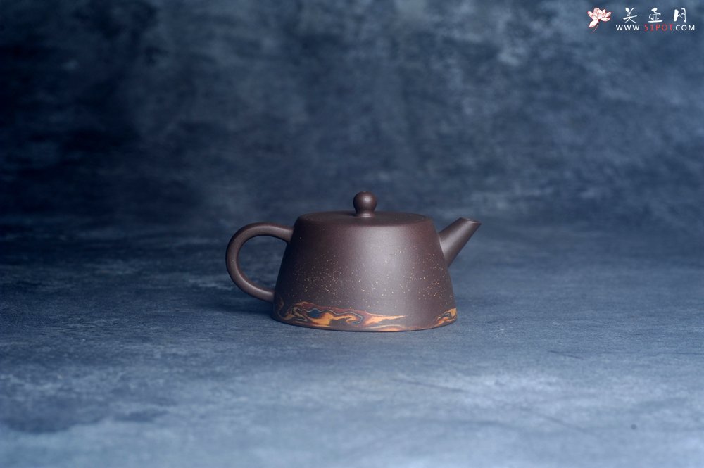 紫砂壶图片：美壶特惠 特好紫泥绞泥柱础壶 茶人醉爱 - 宜兴紫砂壶网