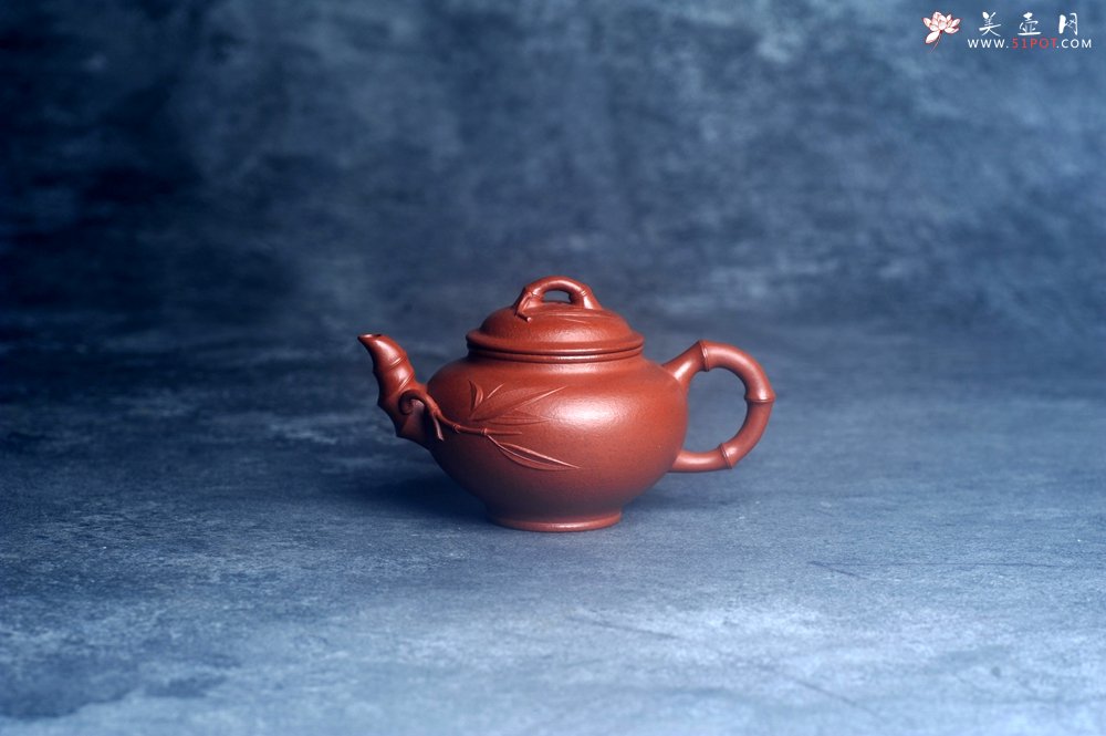紫砂壶图片：美壶特惠 特好老朱泥竹报春壶 茶人醉爱 - 宜兴紫砂壶网