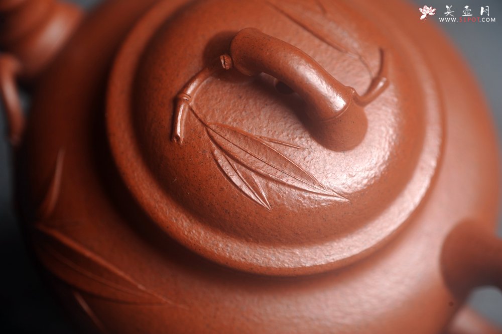紫砂壶图片：美壶特惠 特好老朱泥竹报春壶 茶人醉爱 - 宜兴紫砂壶网