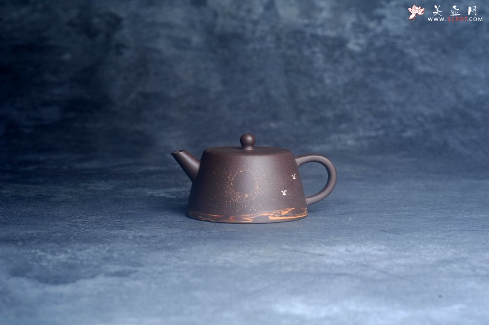 紫砂壶图片：美壶特惠 特好紫泥绞泥柱础壶 茶人醉爱 - 宜兴紫砂壶网