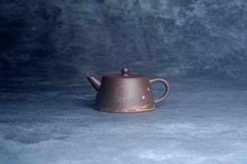 紫砂壶图片：美壶特惠 特好紫泥绞泥柱础壶 茶人醉爱 - 宜兴紫砂壶网