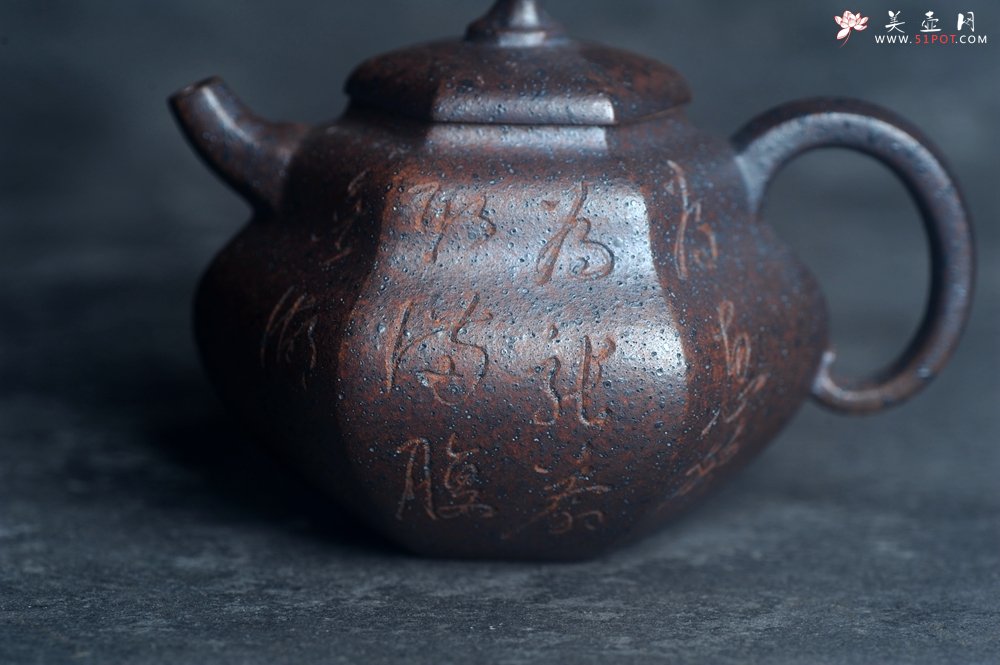 紫砂壶图片：美壶特惠 柴烧六方福禄葫芦紫砂壶 茶人醉爱 - 宜兴紫砂壶网