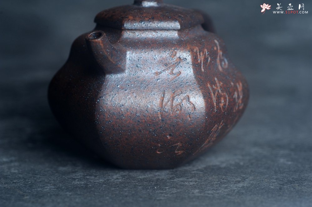 紫砂壶图片：美壶特惠 柴烧六方福禄葫芦紫砂壶 茶人醉爱 - 宜兴紫砂壶网