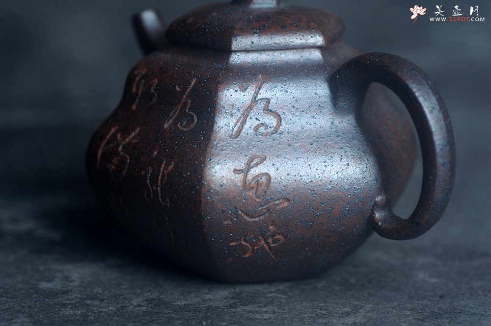 紫砂壶图片：美壶特惠 柴烧六方福禄葫芦紫砂壶 茶人醉爱 - 宜兴紫砂壶网