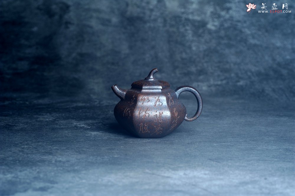 紫砂壶图片：美壶特惠 柴烧六方福禄葫芦紫砂壶 茶人醉爱 - 宜兴紫砂壶网