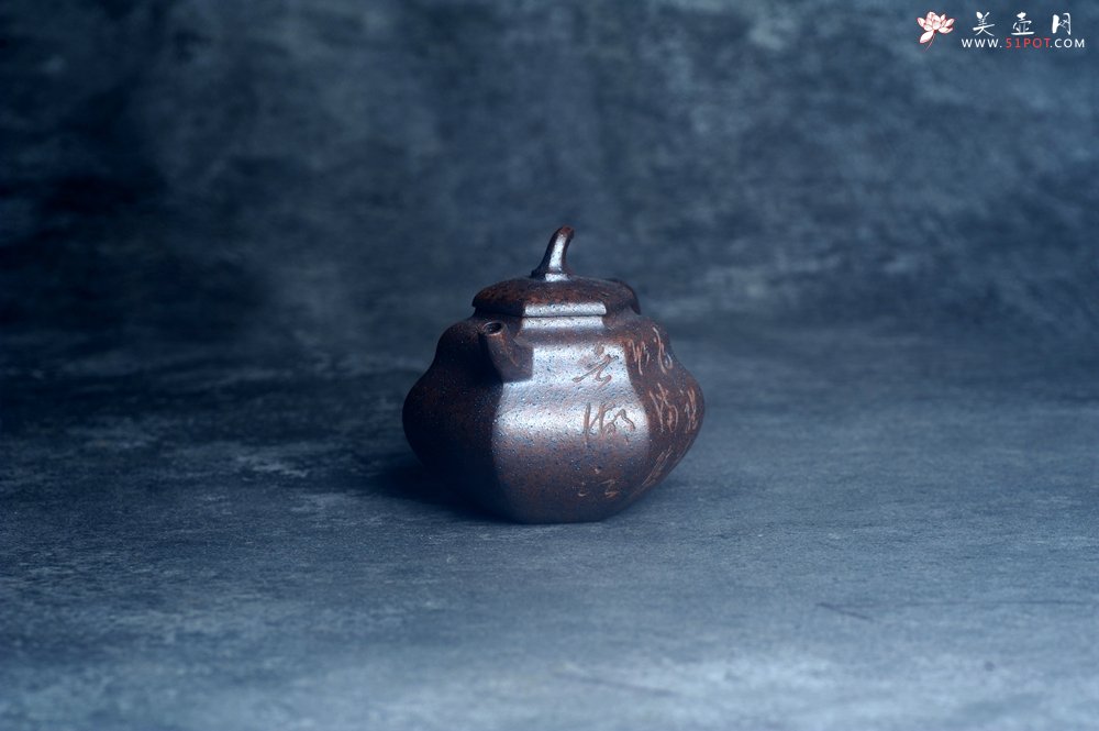 紫砂壶图片：美壶特惠 柴烧六方福禄葫芦紫砂壶 茶人醉爱 - 宜兴紫砂壶网