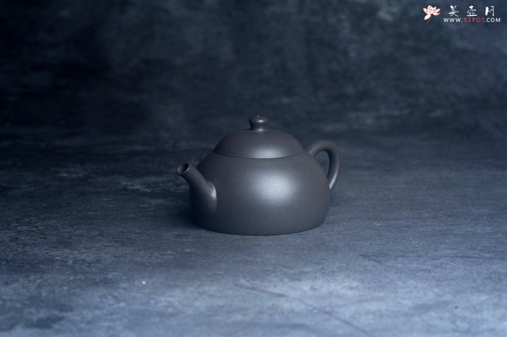 紫砂壶图片：美壶特惠 特好大水潭天青泥精工薄胎半月壶 - 宜兴紫砂壶网