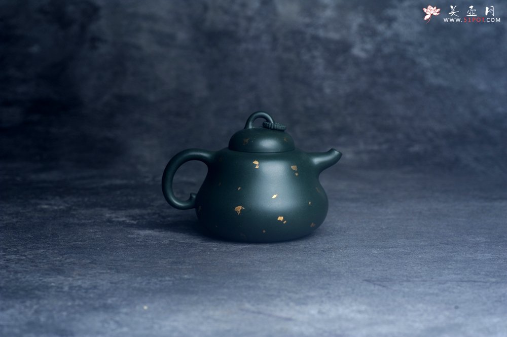 紫砂壶图片：美壶特惠 特好墨绿泥福禄葫芦壶 茶人醉爱 - 宜兴紫砂壶网