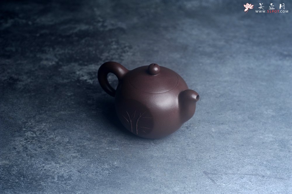 紫砂壶图片：美壶特惠 特好老紫泥道洪圆珠壶 茶人醉爱 - 宜兴紫砂壶网